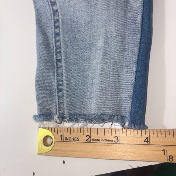 Spanx Distressed Skinny Slimming Jean Pull On Side Stripe Light Wash Blue Size S - Picture 14 of 15